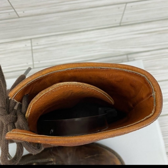 Bed Stu Cobbler Series Studded Distressed Brown Leather Lace Up Boots Size 9 - Picture 5 of 13